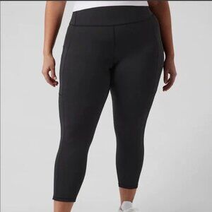 NWOT Athleta Ultimate Stash Pocket 7/8 Leggings Black 1X